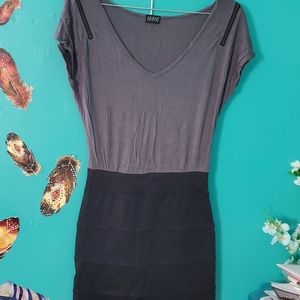 Black and gray dress